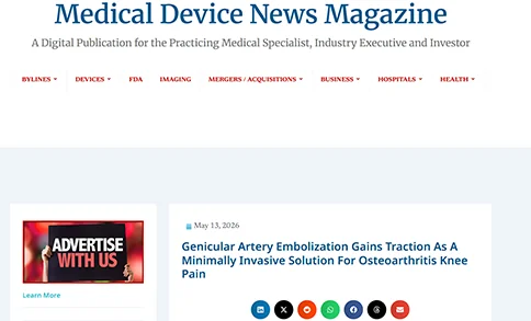 Medical Device News Magazine — Fox Vein & Vascular press